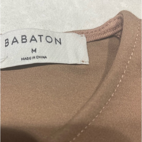 New Aritzia Babaton high neck Arnold Nutmeg Muscade  Bodysuit Size M Wtags ⭐️⭐️ - Picture 5 of 17